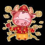 春节动漫牛形象