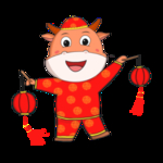 春节动漫牛形象