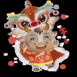春节动漫牛形象