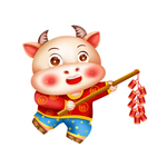 春节动漫牛形象