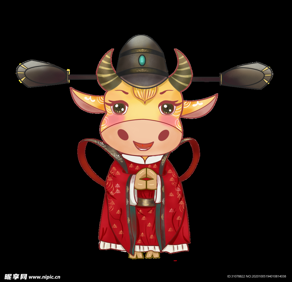 春节动漫牛形象