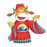春节动漫牛形象