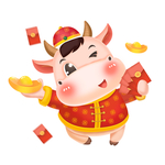 春节动漫牛形象
