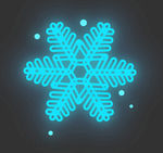 霓虹灯雪花