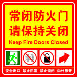 常闭防火门 请保持关闭