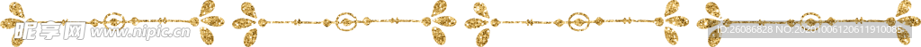 金色花纹边框素材