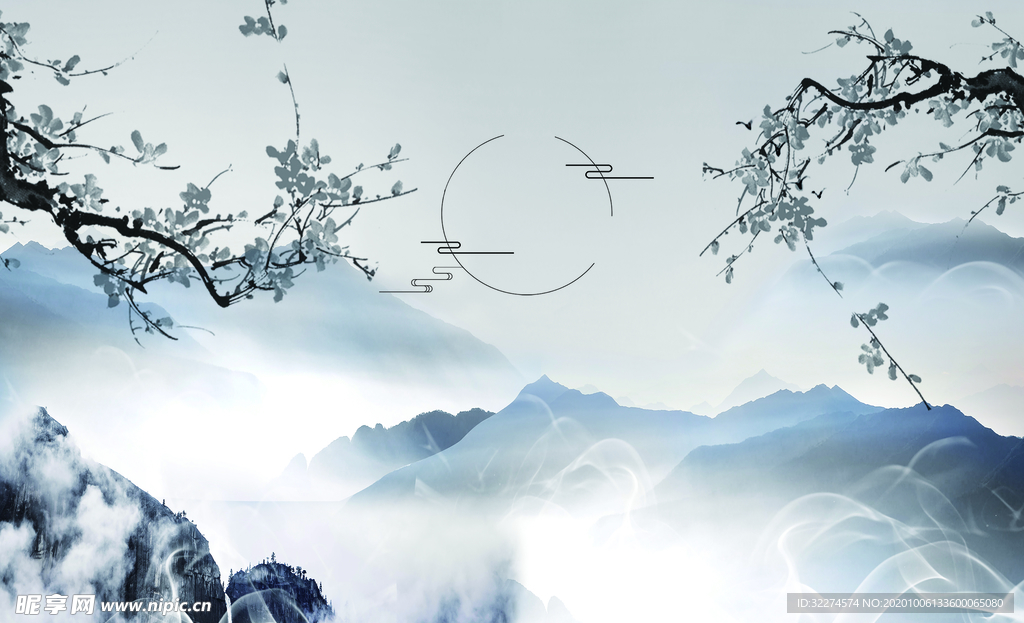 风景水墨画