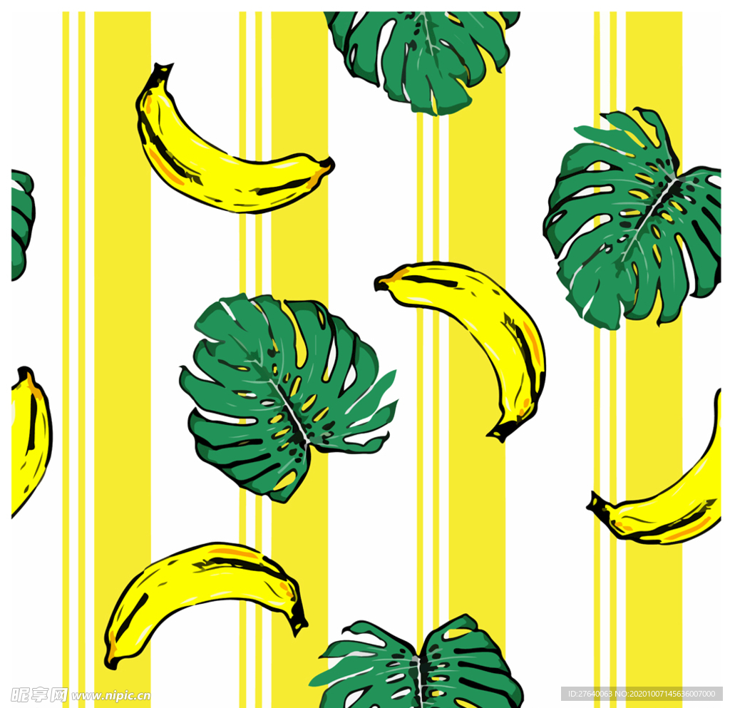 夏季香蕉棕榈叶