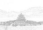 天坛线稿