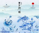 中国风三联画