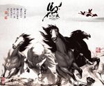 中国风三联画