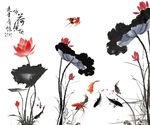 中国风三联画