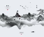 中国风三联画