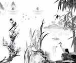 中国风三联画
