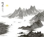 中国风三联画