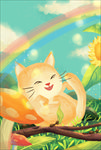 卡通小猫插画