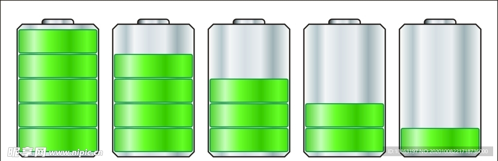 卡通电池电量蓄电池