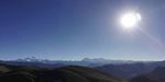 高原雪山日落