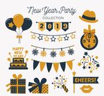 新年元素矢量图