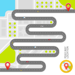 道路和地标信息图