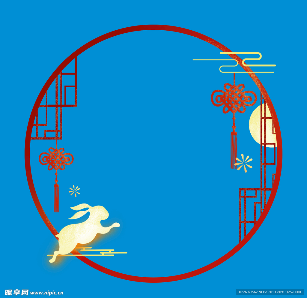手绘中国节边框