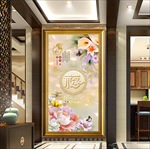 玉雕牡丹玄关画
