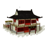 手绘古建筑