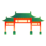 手绘古建筑