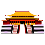 手绘古建筑