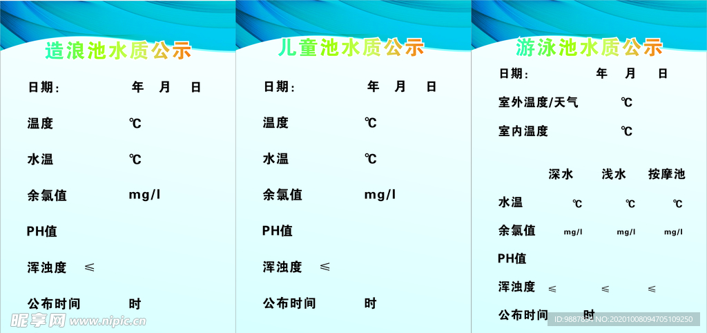 水质公示牌