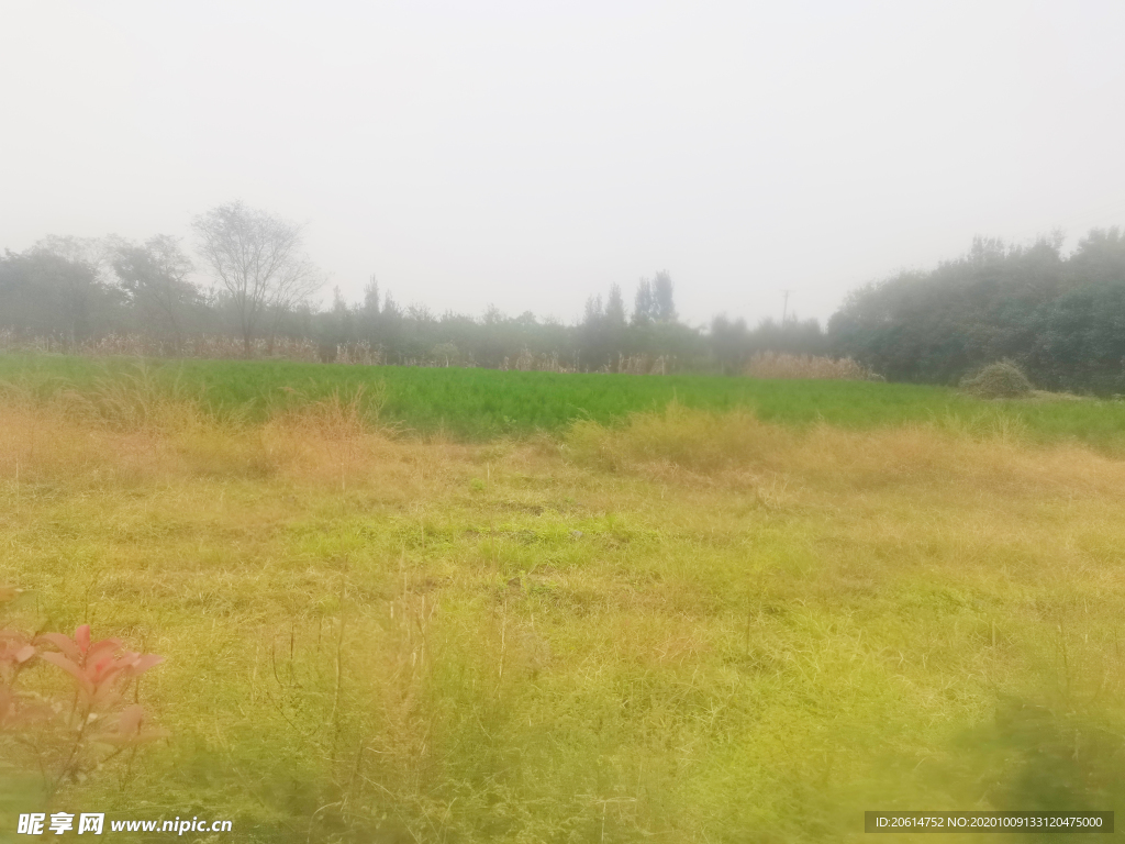 深秋时节的乡村风景