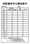 消防器材灭火器检查卡