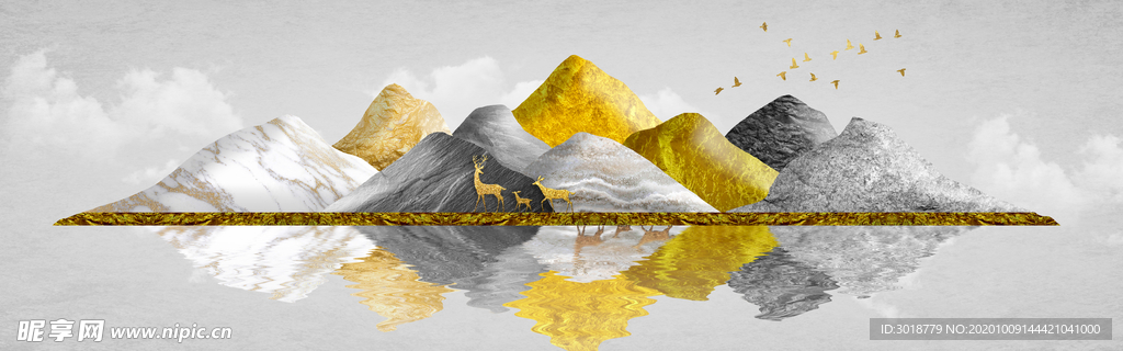 抽象山水画