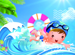 卡通冲浪