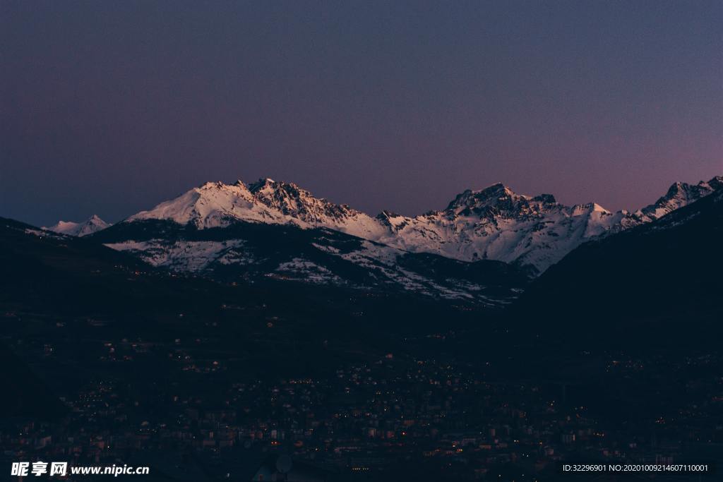 雪山 山脉 山 山顶 山峰