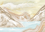 大理石山水背景墙