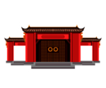 手绘古建筑