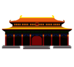 手绘古建筑