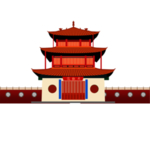 手绘古建筑