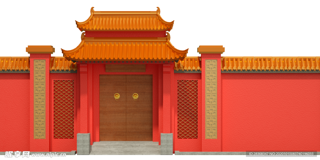 手绘古建筑