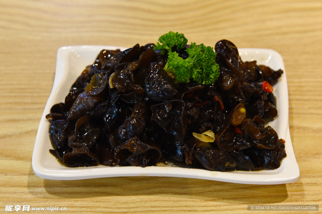 黑木耳凉菜食材背景海报素材