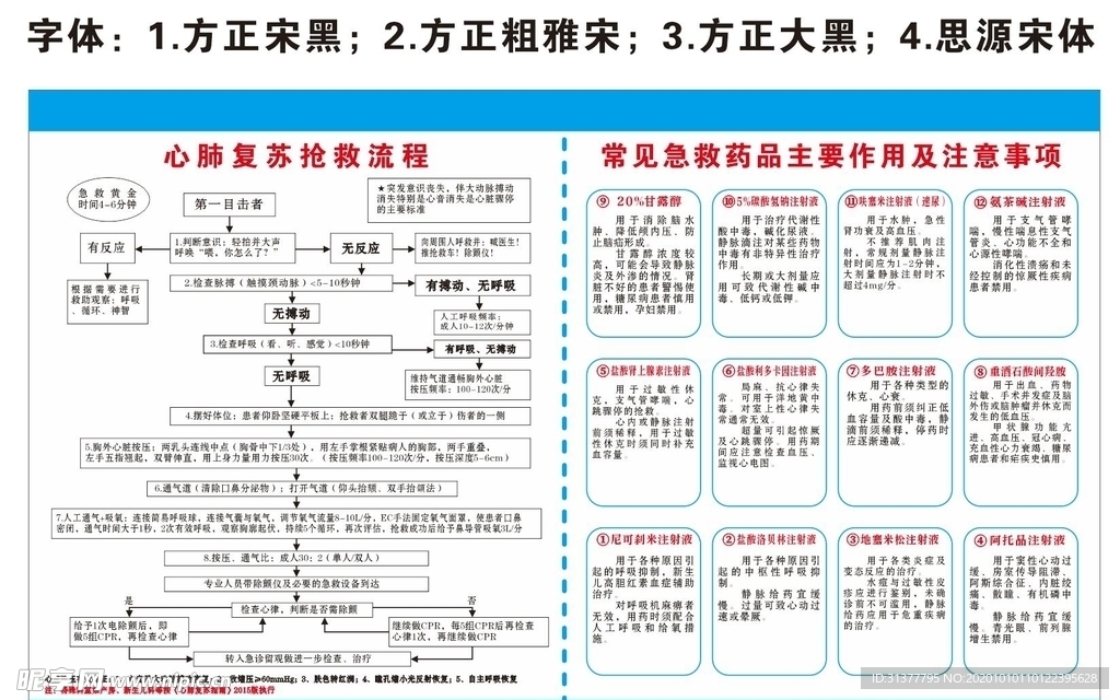 心肺复苏 抢救流程 急救药品