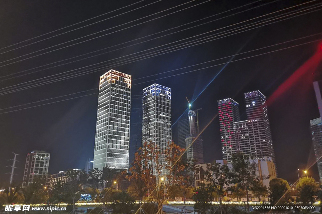 城市夜景宁静悠然