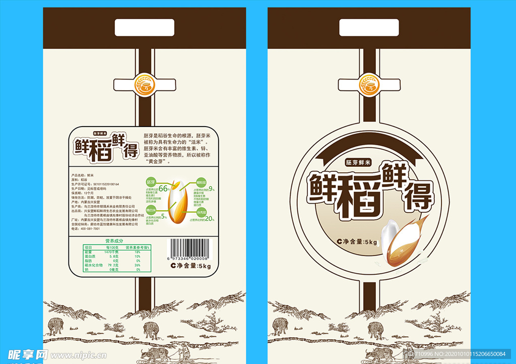 大米5公斤包装袋