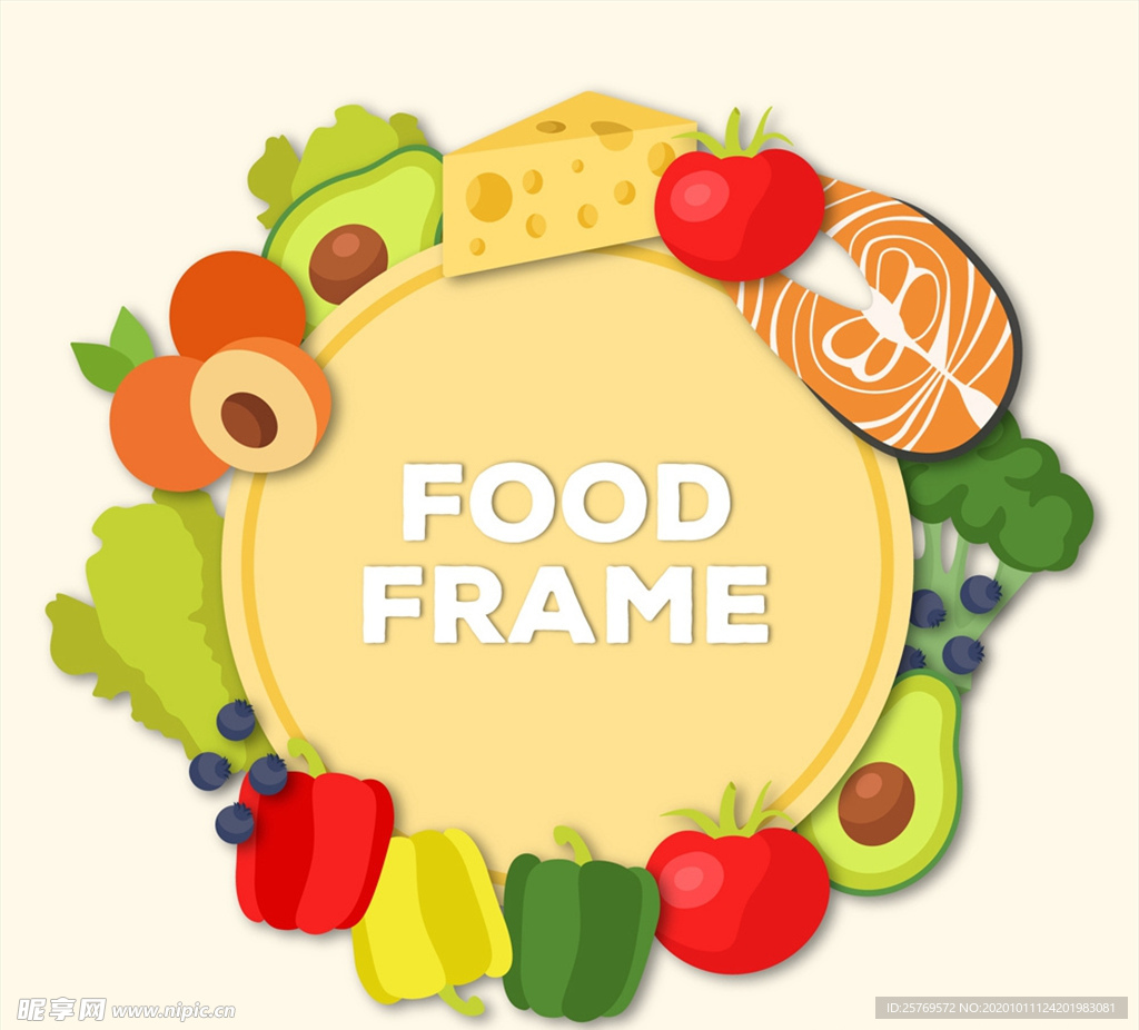 创意食物框架