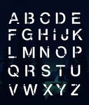 白色大写字母艺术字