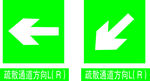 疏散通道方向