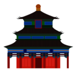 手绘古建筑
