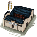手绘古建筑
