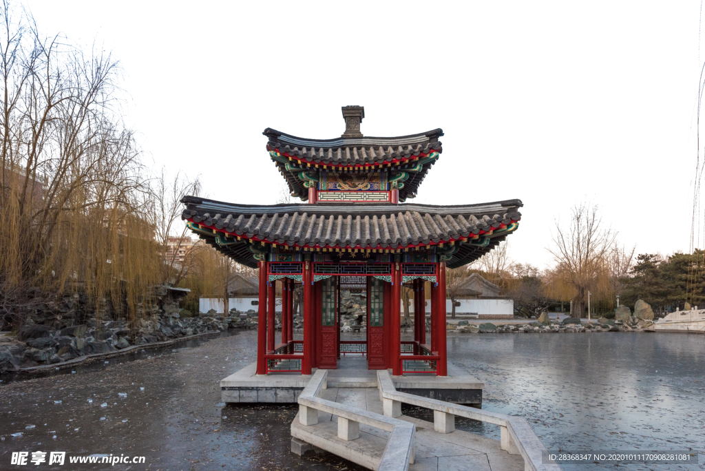 手绘古建筑